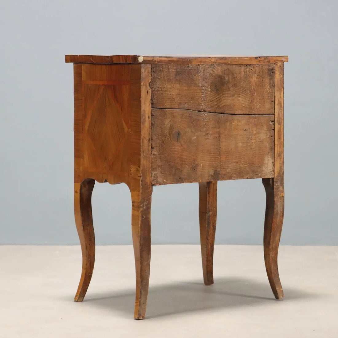 Antique Baroque Nightstand Walnut Bois de Rose Italy XVIII Century
