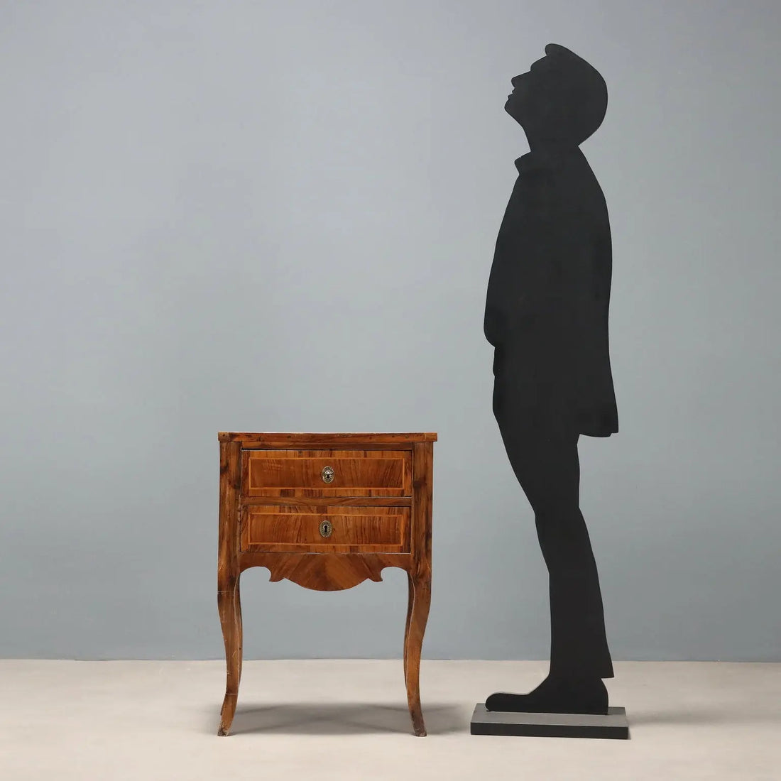 Barocchetto Walnut Nightstand, Italy 18th Century