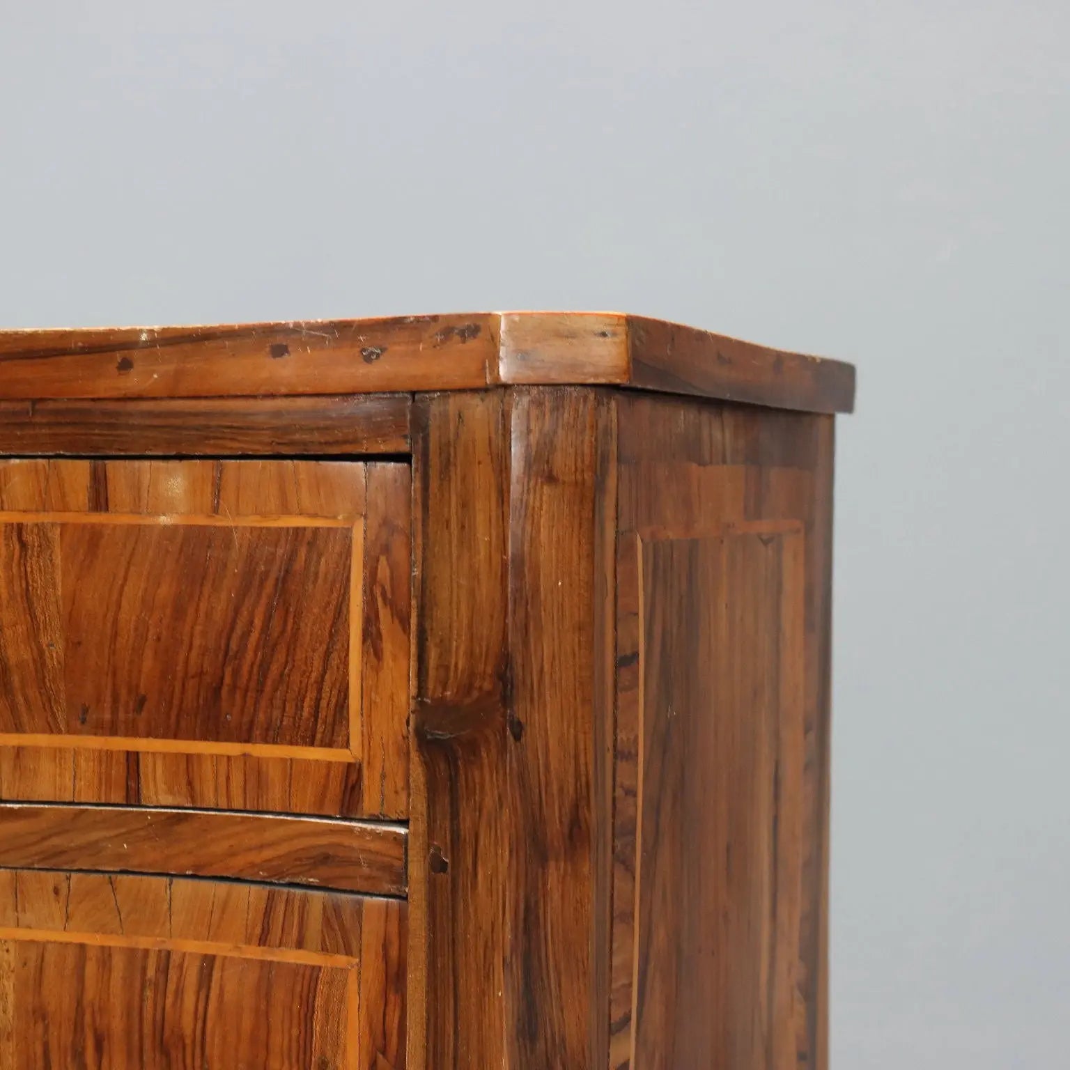 Barocchetto Walnut Nightstand, Italy 18th Century