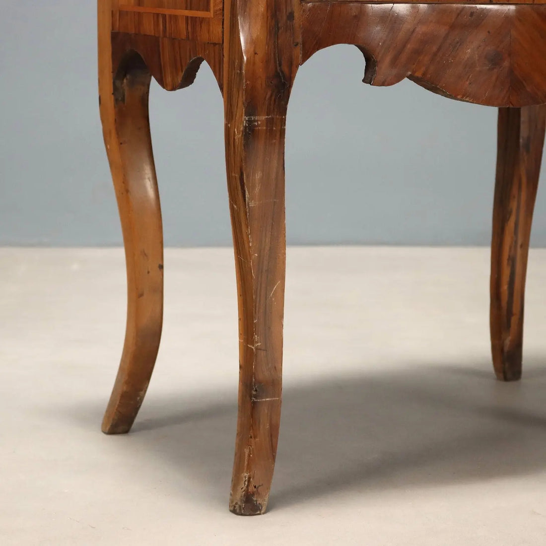 Barocchetto Walnut Nightstand, Italy 18th Century