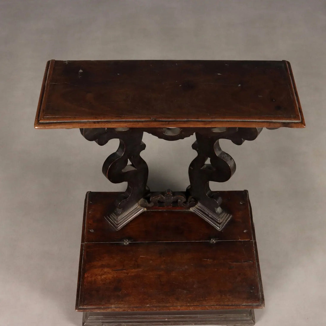 Antique Prayer Desk Baroque Cherrywood Italy XVII Century - Central Italy, XVII Century | Antiques | Bedside Tables