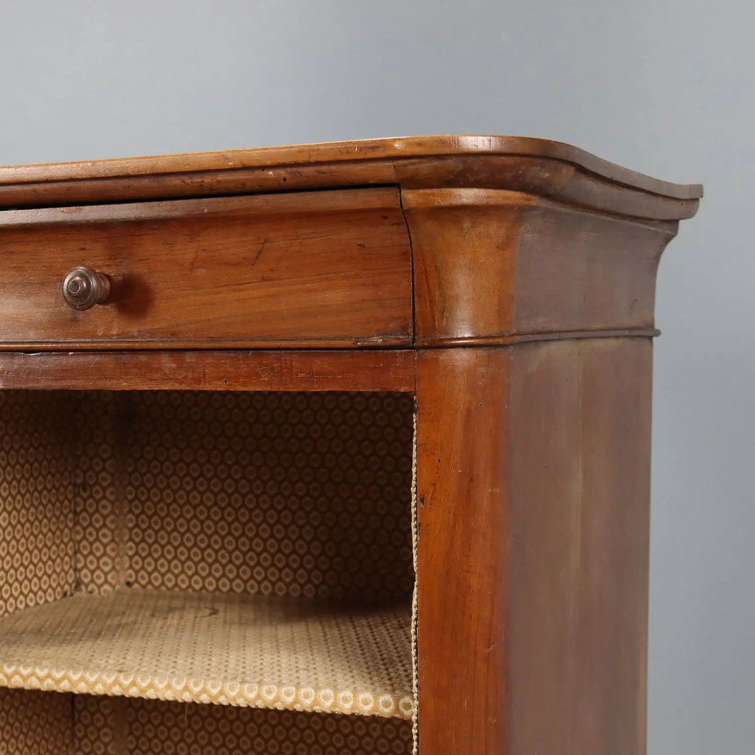 Antique Bedside Tables Walnut Velvet Italy Early XIX Century - Italy, Early XIX Century | Antiques | Bedside Tables