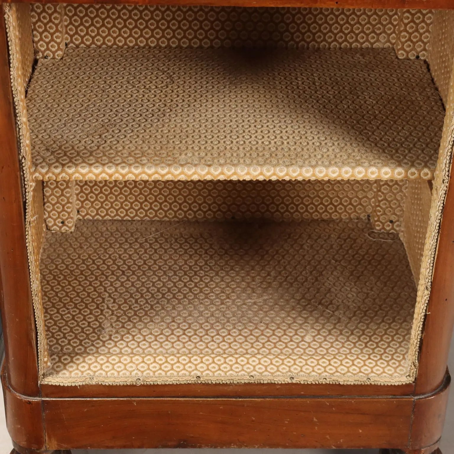 Antique Bedside Tables Walnut Velvet Italy Early XIX Century - Italy, Early XIX Century | Antiques | Bedside Tables