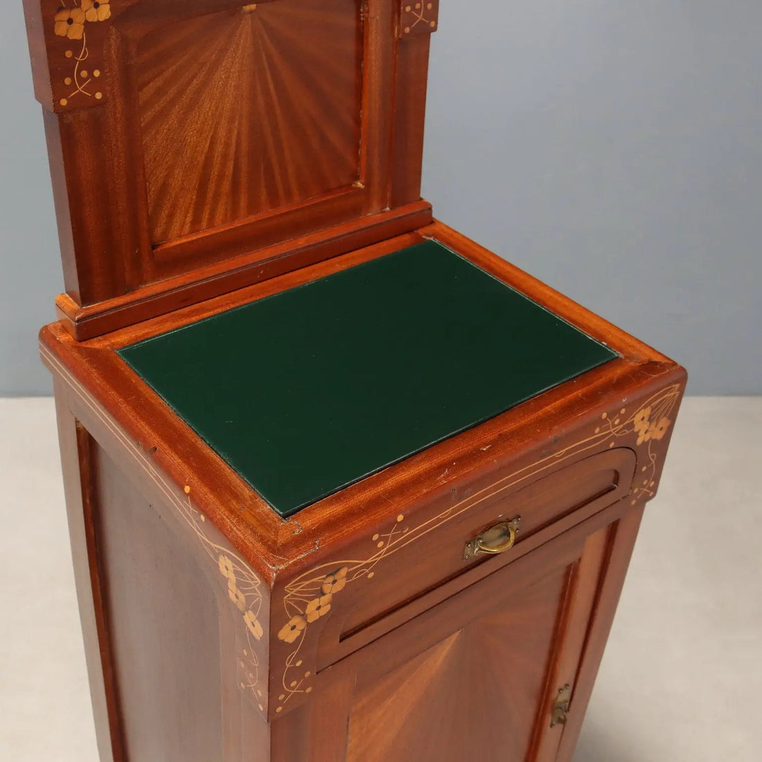 Antique Nightstands Mahogany Glass Italy XX Century - Italy, Early XX Century | Antiques | Bedside Tables