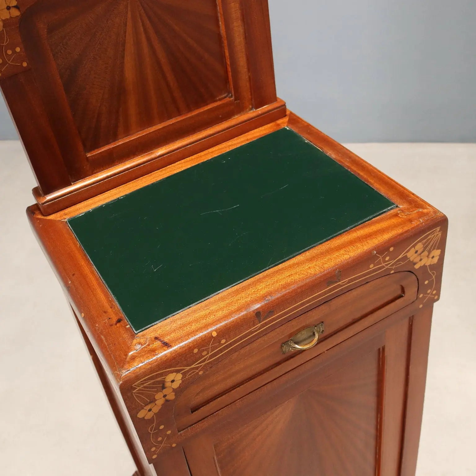 Antique Nightstands Mahogany Glass Italy XX Century - Italy, Early XX Century | Antiques | Bedside Tables