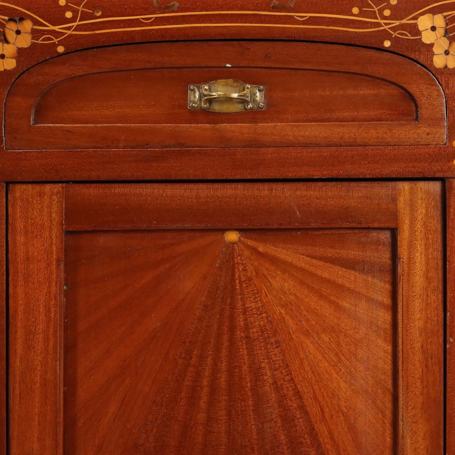 Antique Nightstands Mahogany Glass Italy XX Century - Italy, Early XX Century | Antiques | Bedside Tables