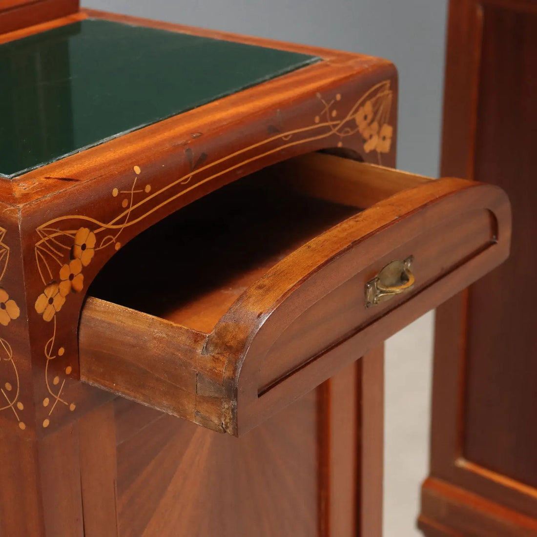 Antique Nightstands Mahogany Glass Italy XX Century - Italy, Early XX Century | Antiques | Bedside Tables
