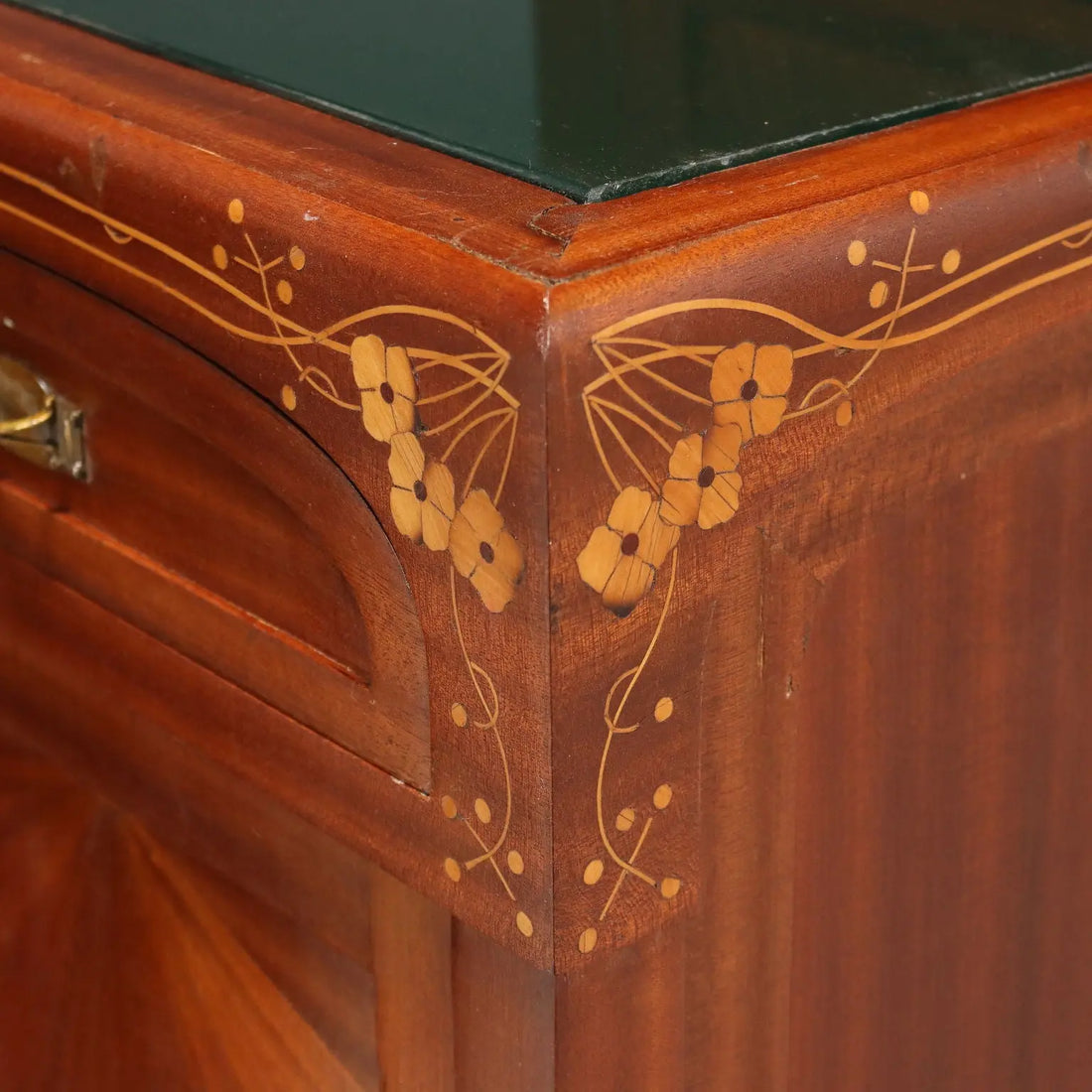 Antique Nightstands Mahogany Glass Italy XX Century - Italy, Early XX Century | Antiques | Bedside Tables