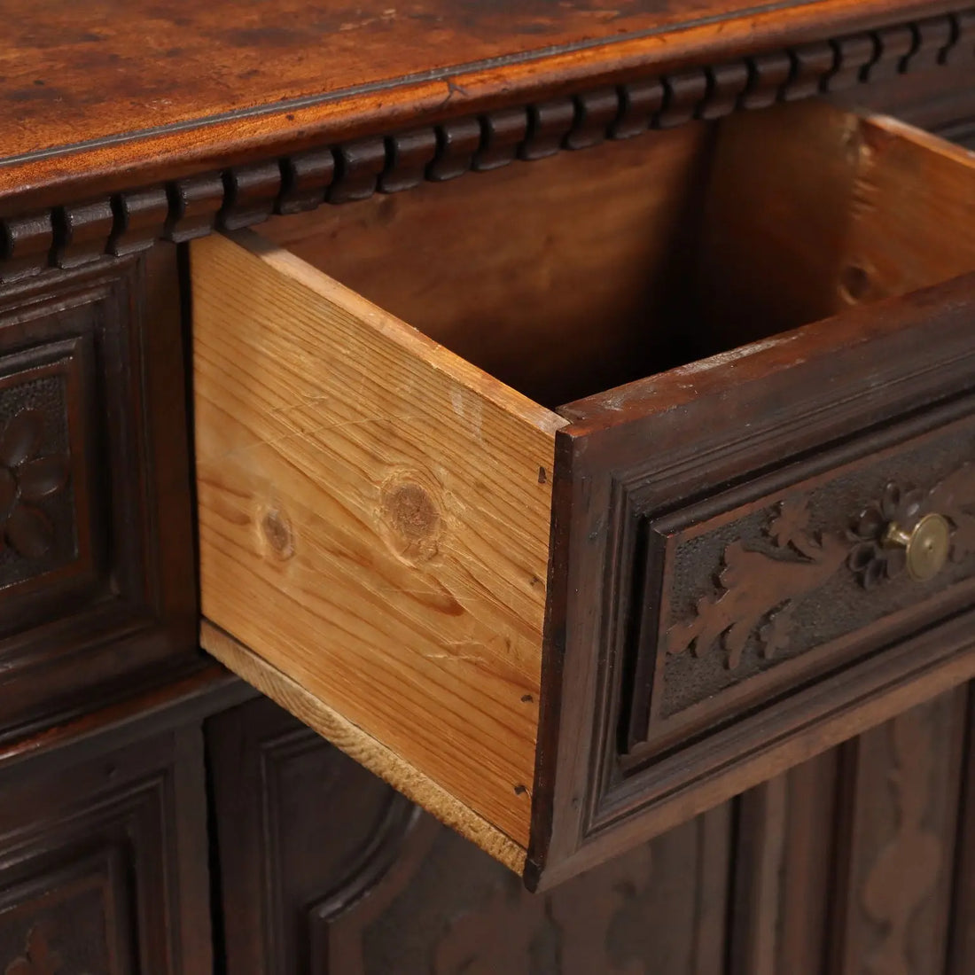 Antique Bedside Table Baroque Walnut Italy Early XVIII Century - Italy, Early XVIII Century | Antiques | Bedside Tables