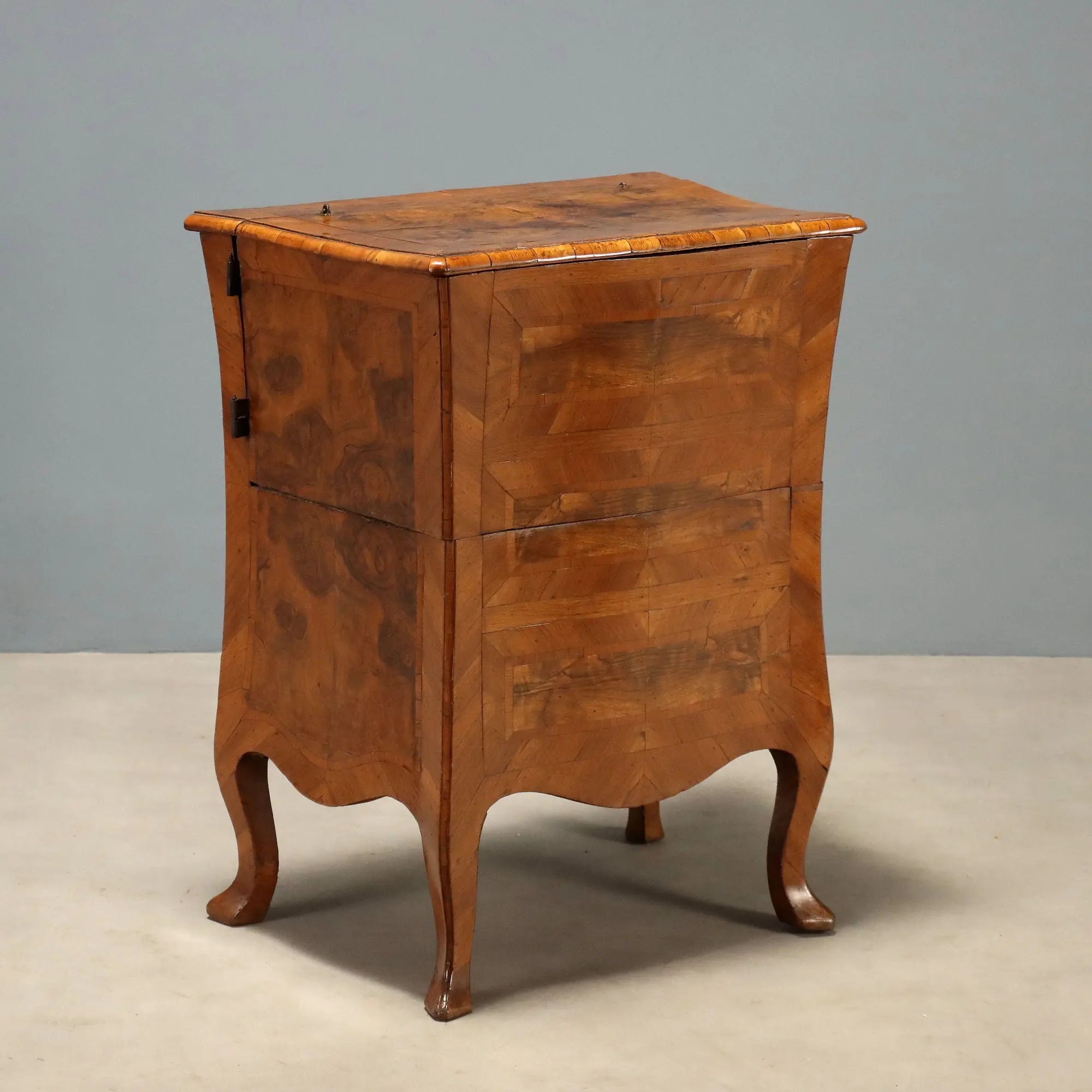 Antique Baroque Cabinet Walnut Cherrywood Italy XVIII Century