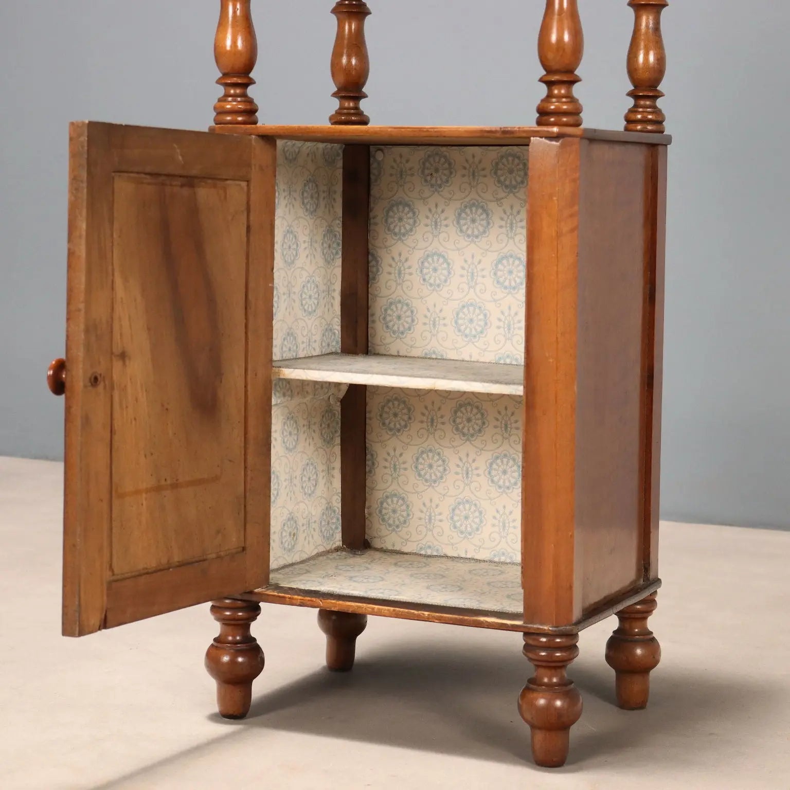 Antique Bedside Table Walnut Drawer Italy XIX Century - Italy, Late XIX Century | Antiques | Bedside Tables
