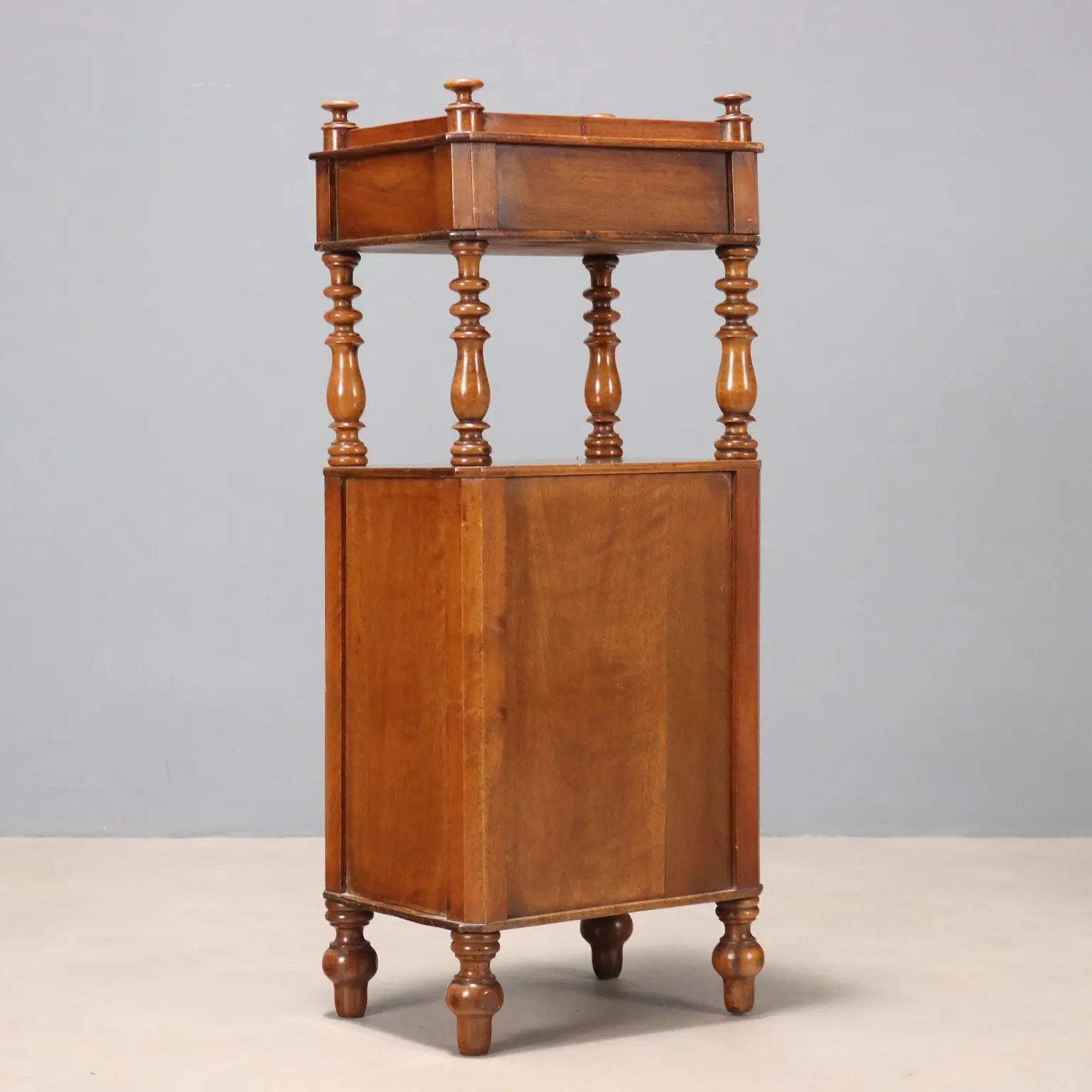 Antique Bedside Table Walnut Drawer Italy XIX Century - Italy, Late XIX Century | Antiques | Bedside Tables