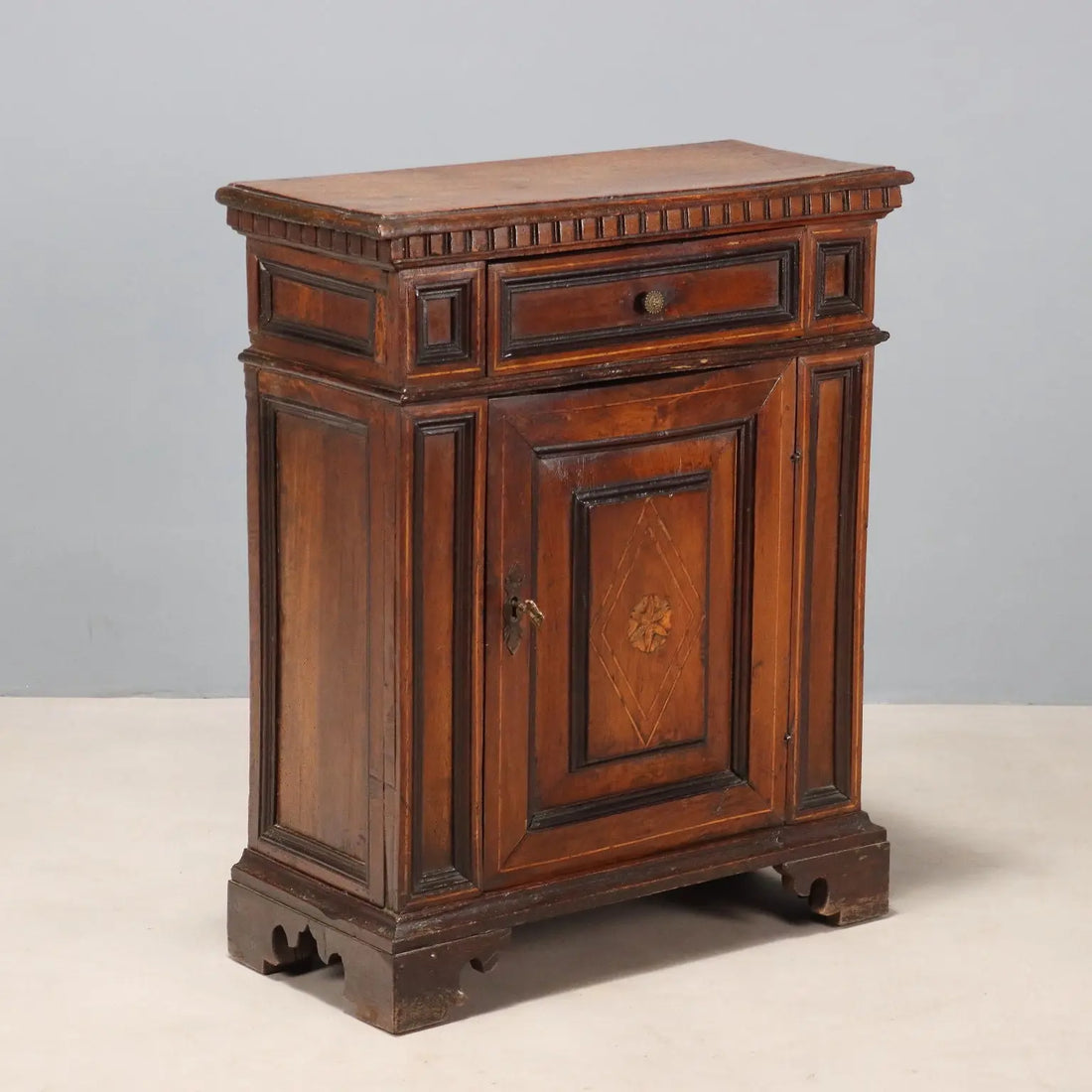 Antique Bedside Table Baroque Walnut Drawers Italy XVIII Century - Italy, Early XVIII Century | Antiques | Bedside Tables