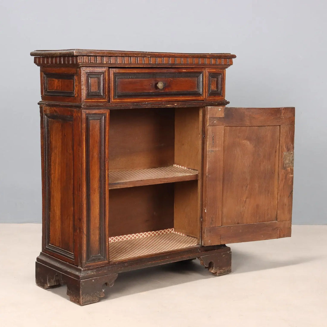 Antique Bedside Table Baroque Walnut Drawers Italy XVIII Century - Italy, Early XVIII Century | Antiques | Bedside Tables