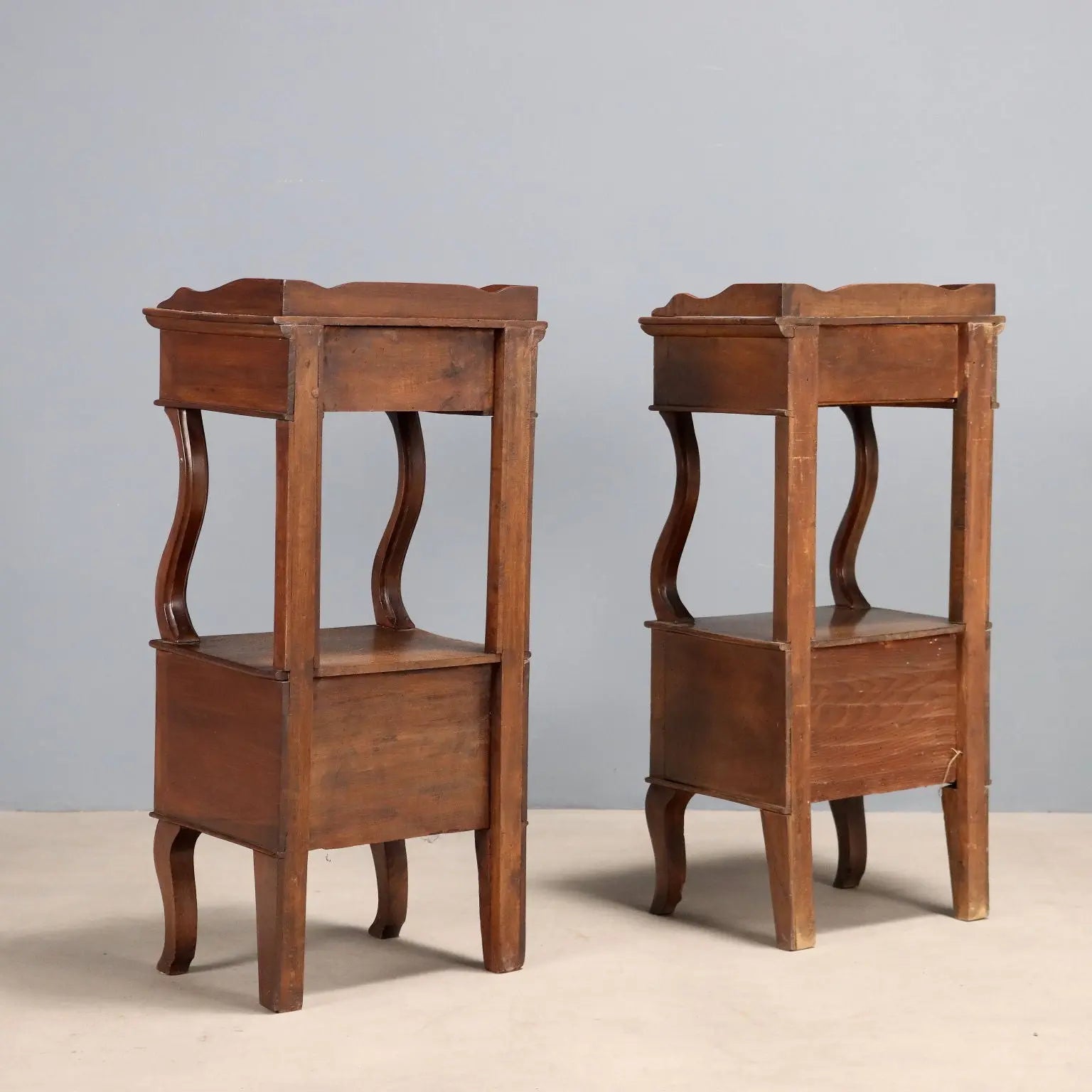 Antique Bedside Tables Walnut with Drawer Italy XIX Century - Italy, Mid XIX Century | Antiques | Bedside Tables