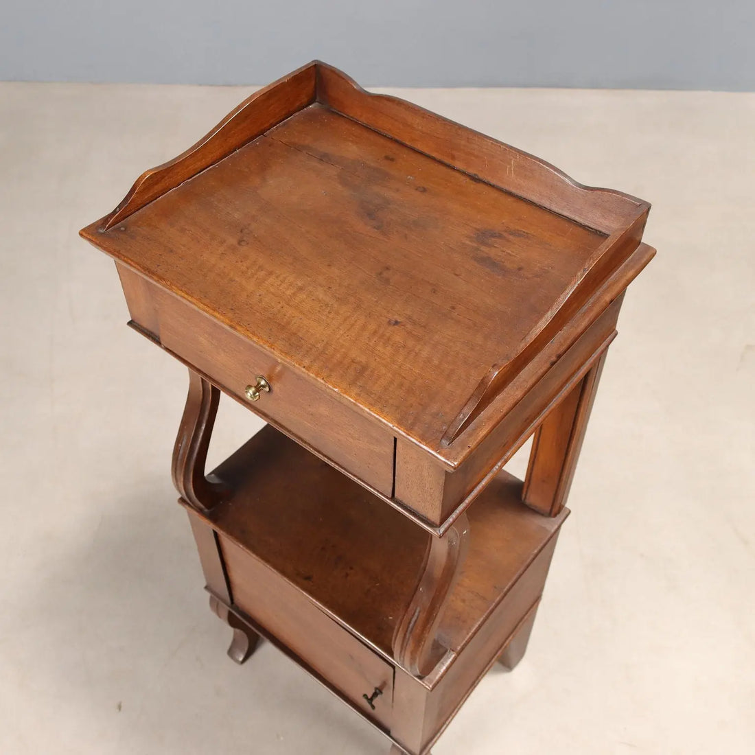 Antique Bedside Tables Walnut with Drawer Italy XIX Century - Italy, Mid XIX Century | Antiques | Bedside Tables