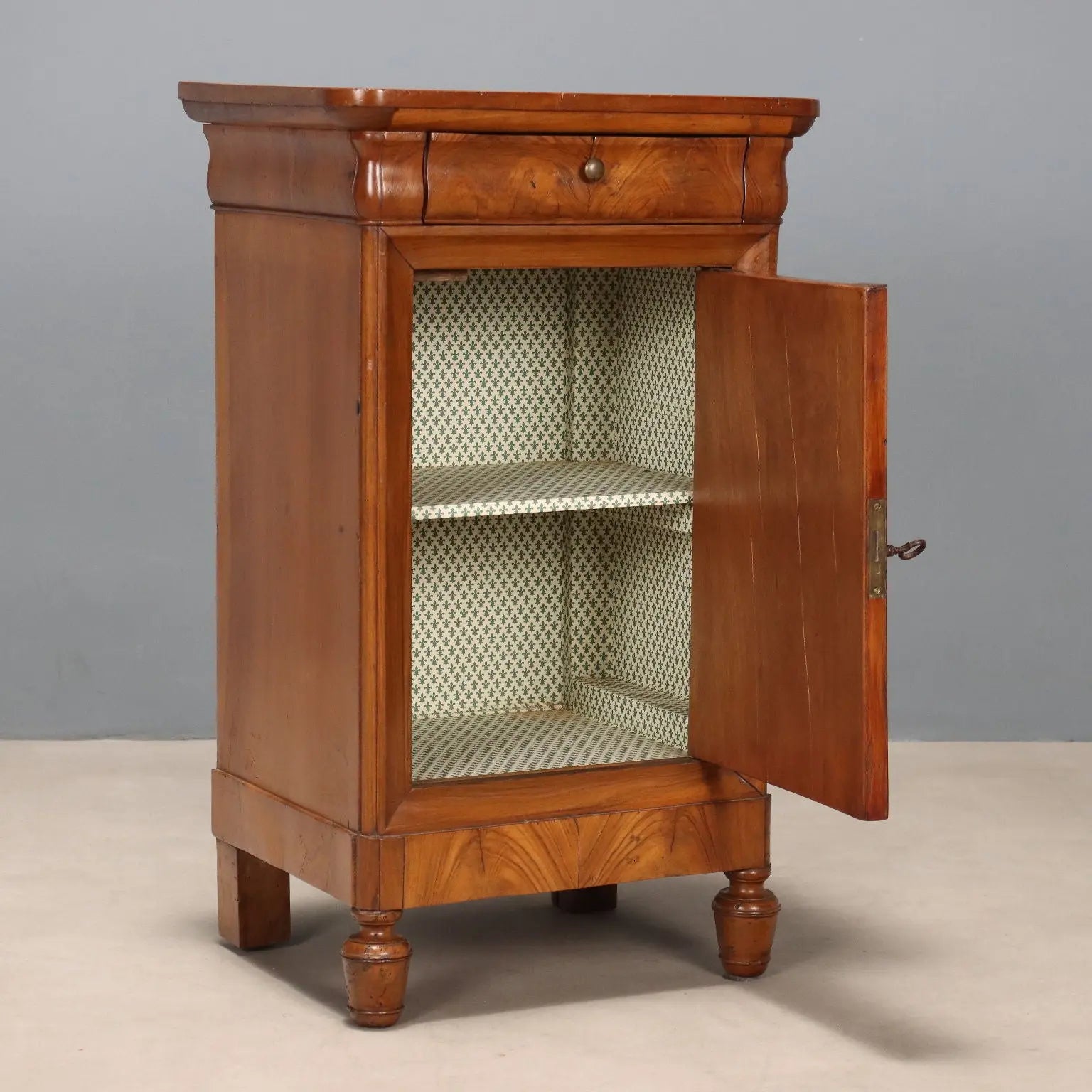 Antique Bedside Table Walnut Walnut Burl Italy XIX Century - Italy, Mid XIX Century | Antiques | Bedside Tables