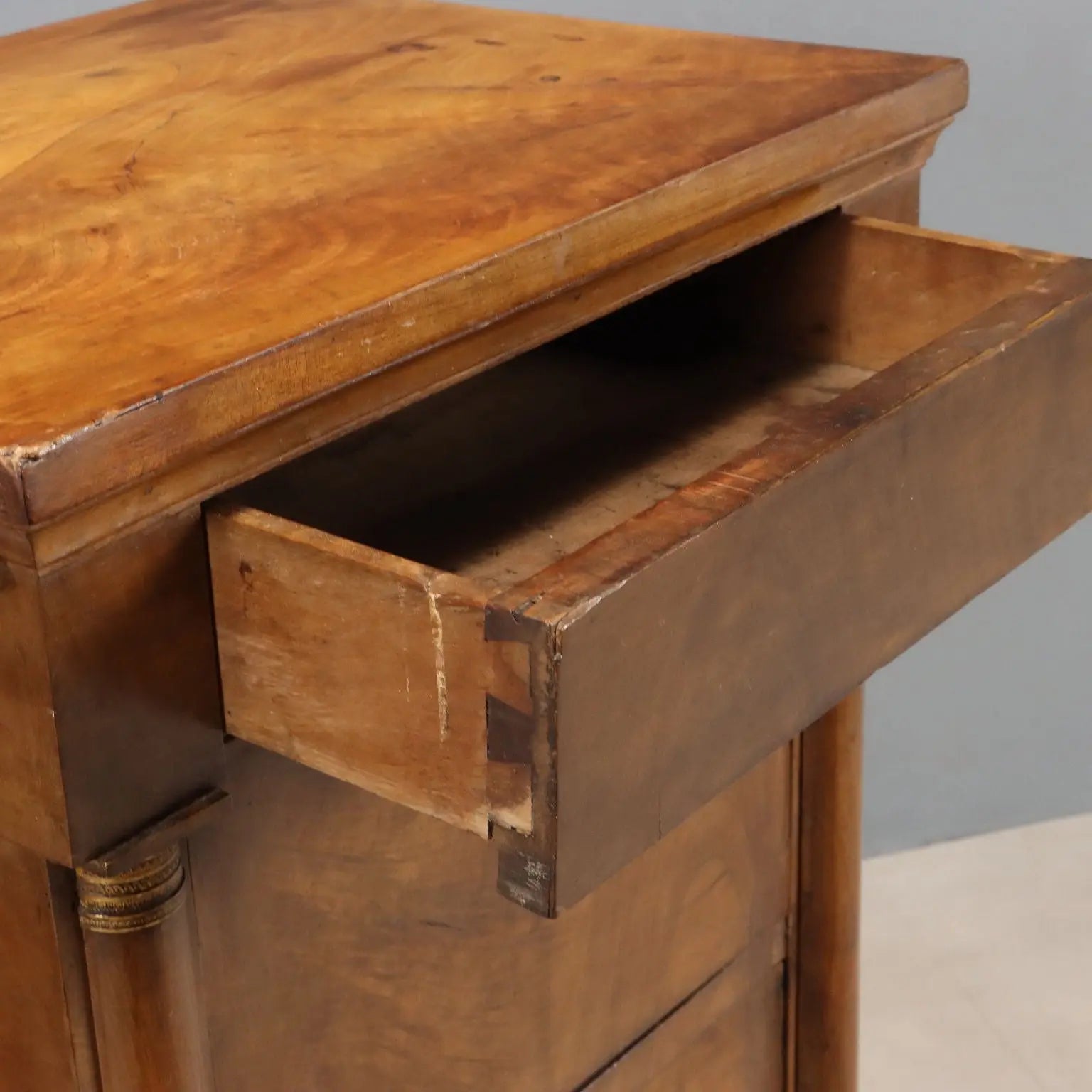 Empire-Style Walnut Nightstands - Early 19th Century