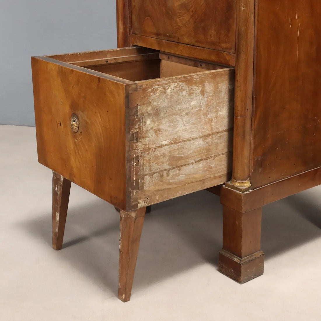 Empire-Style Walnut Nightstands - Early 19th Century