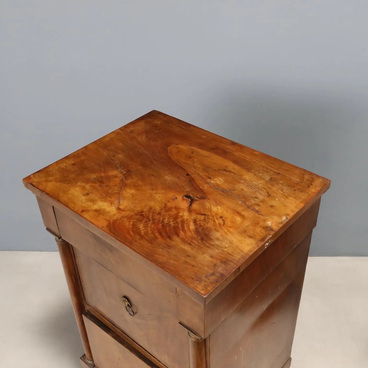 Empire-Style Walnut Nightstands - Early 19th Century