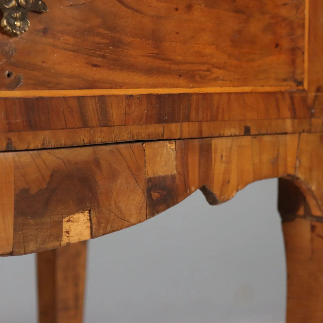 Antique Bedside Table Baroque Walnut Maple Italy XVIII Century - Central Italy, Mid XVIII Century | Antiques | Bedside Tables