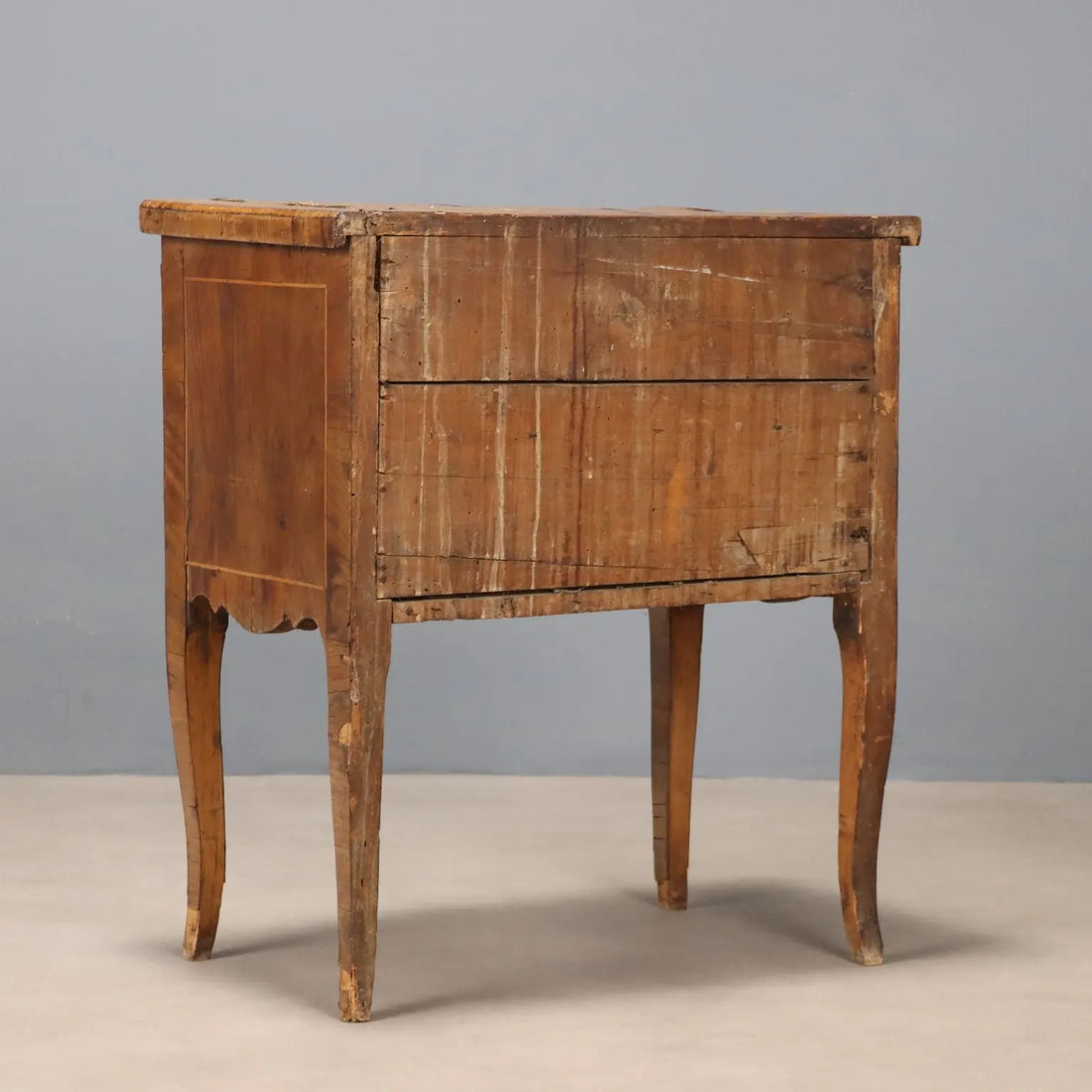Antique Bedside Table Baroque Walnut Maple Italy XVIII Century - Central Italy, Mid XVIII Century | Antiques | Bedside Tables