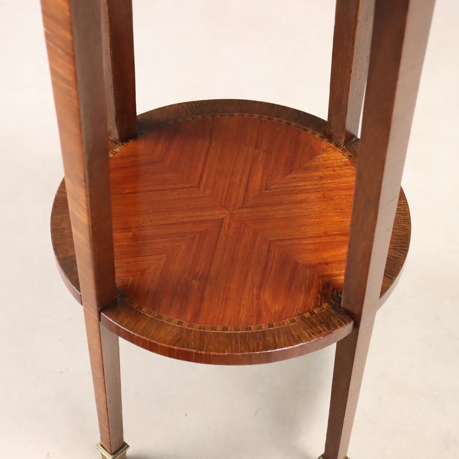 Antique Bedside Table Mahogany Veneer Italy XIX Century