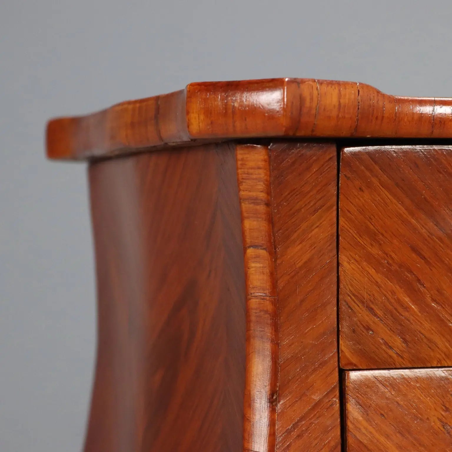 Antique Bedside Table Louis XV Oak Bois de Rose Veneer XIX Century
