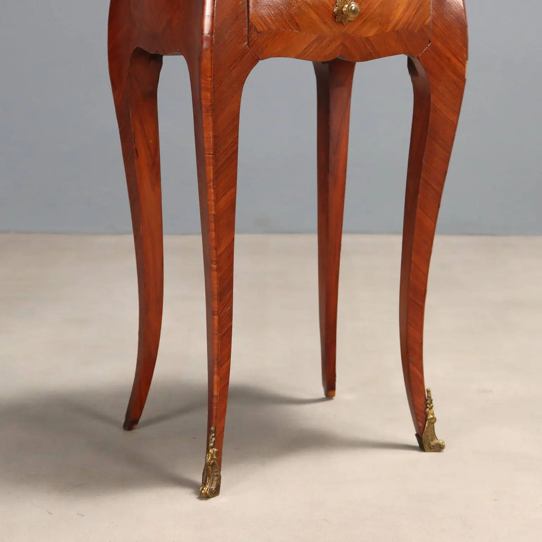Antique Bedside Table Louis XV Oak Bois de Rose Veneer XIX Century