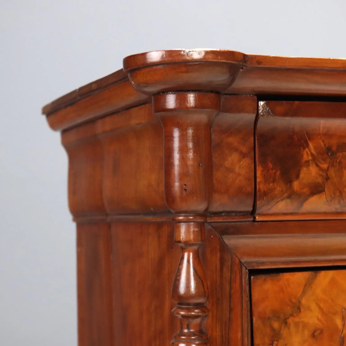 Antique Bedside Table Louis Philippe Walnut Italy XIX Century