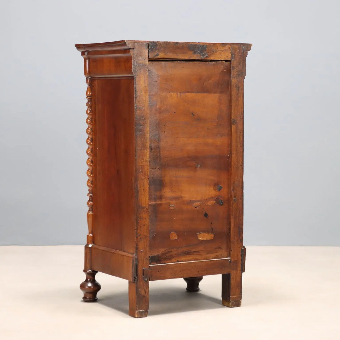 Antique Bedside Table Louis Philippe Walnut Italy XIX Century