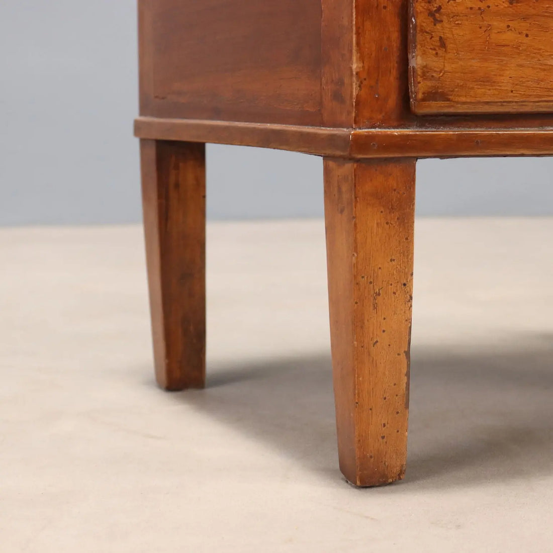 Antique Bedside Table Directoire Walnut Bronze XIX Century