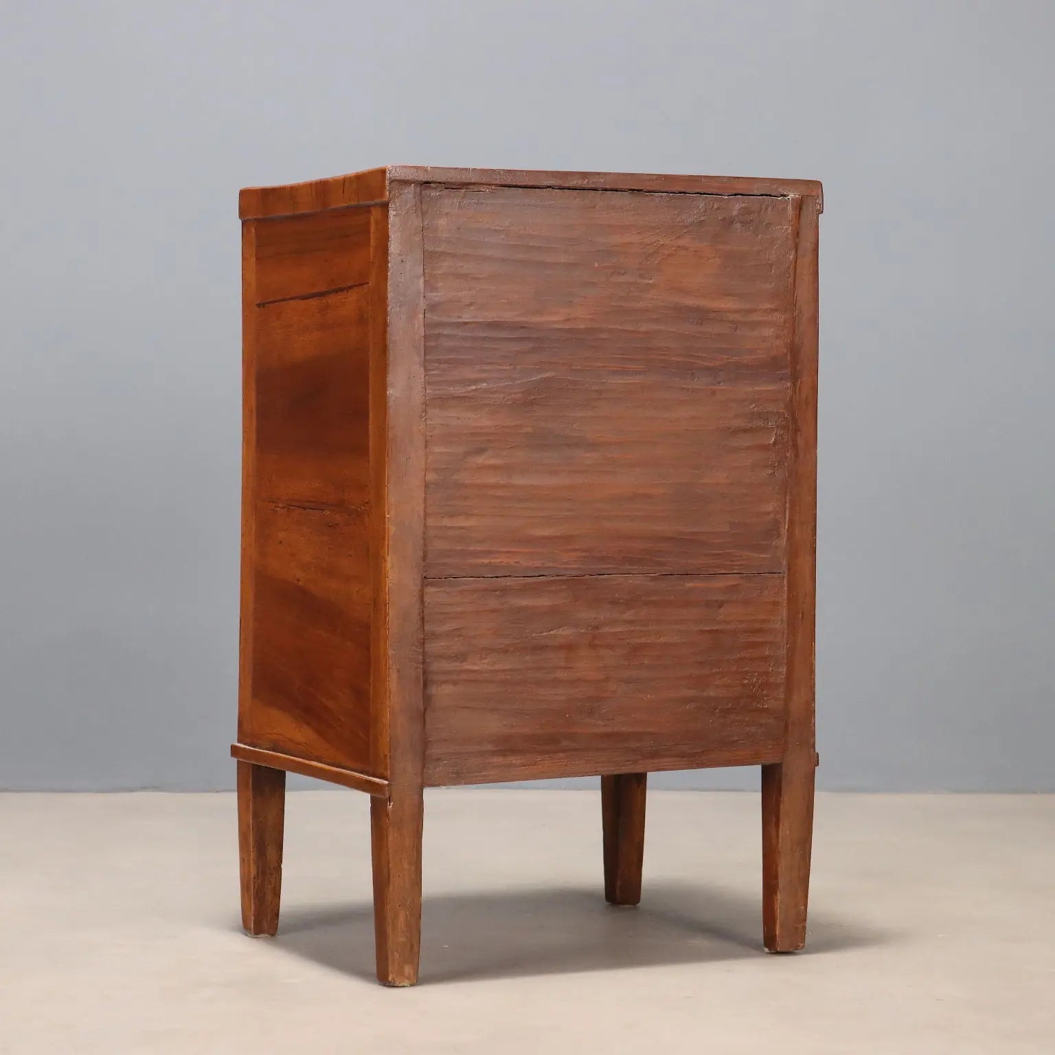 Antique Bedside Table Directoire Walnut Bronze XIX Century