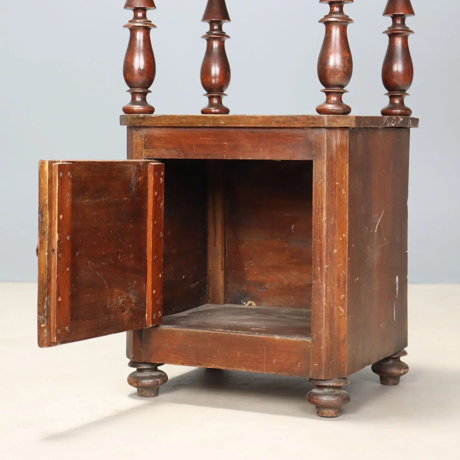 Antique Bedside Table Louis Philippe Walnut Italy XIX Century