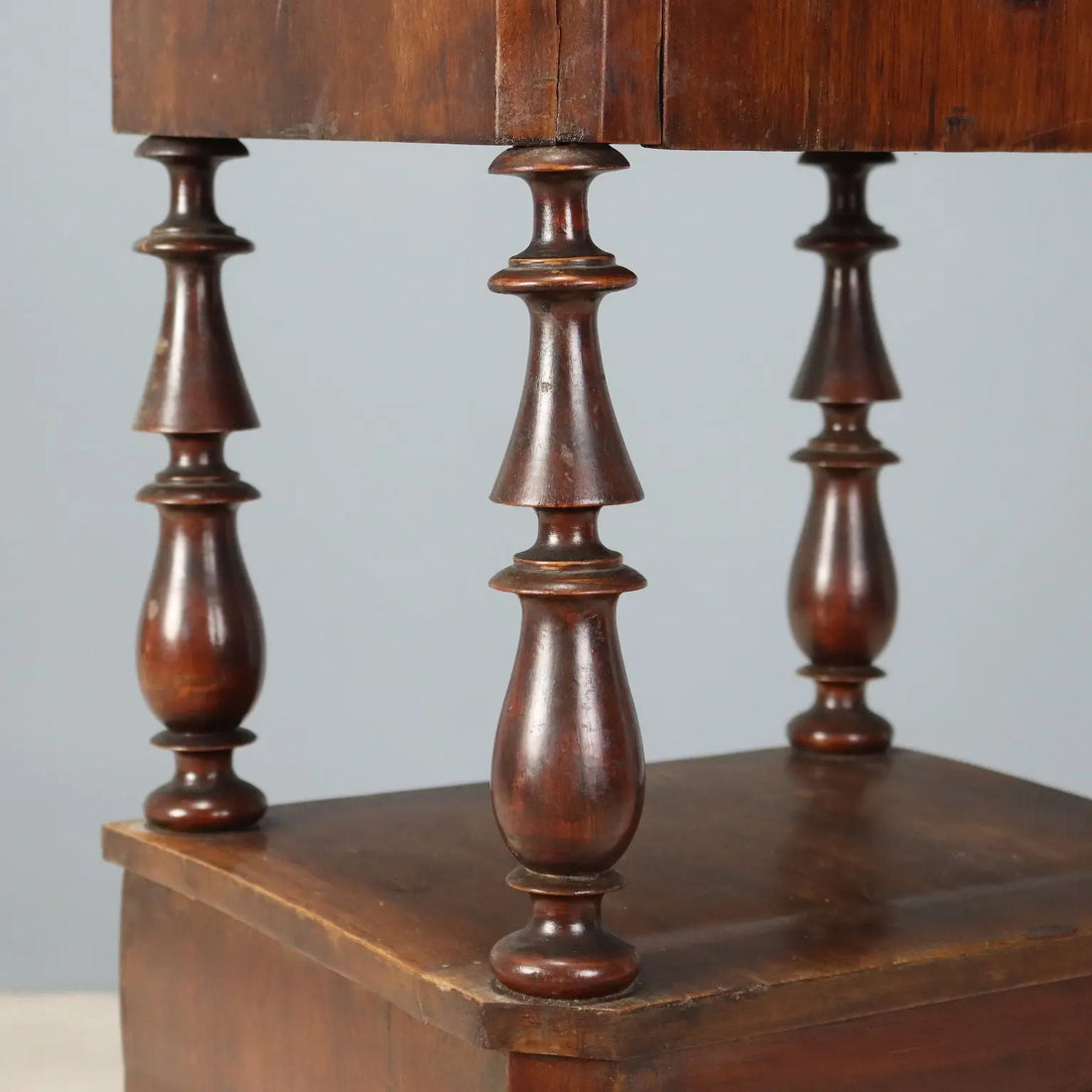 Antique Bedside Table Louis Philippe Walnut Italy XIX Century
