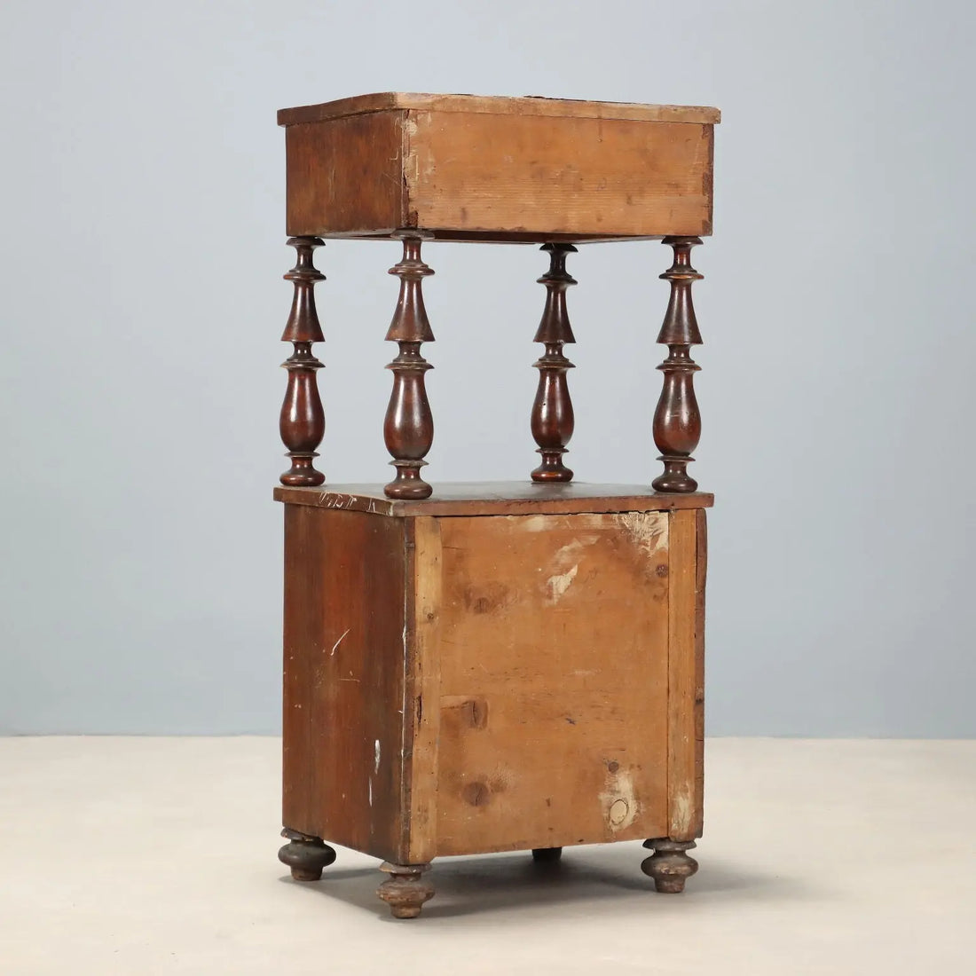 Antique Bedside Table Louis Philippe Walnut Italy XIX Century