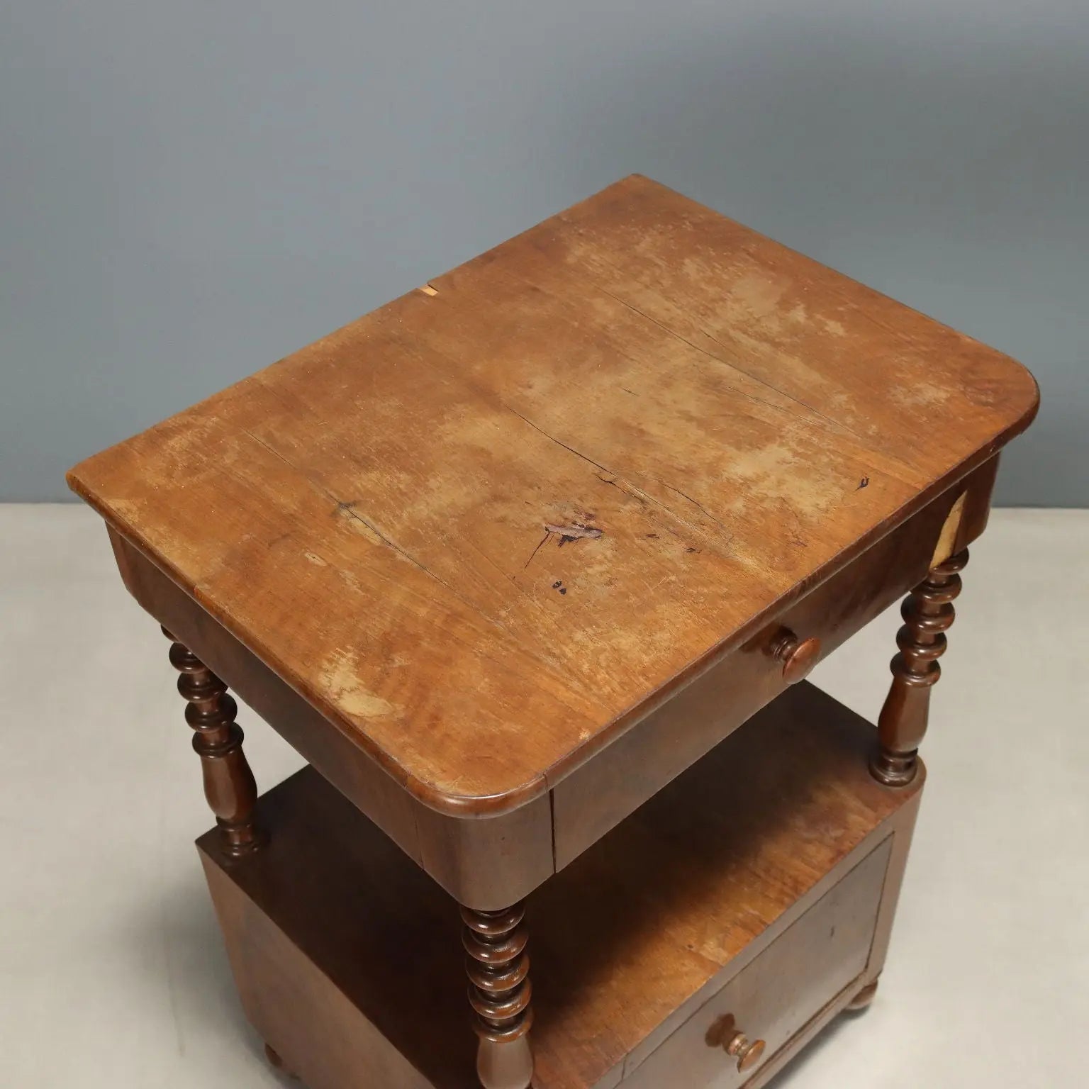 Pair of Louis Philippe Walnut Nightstands