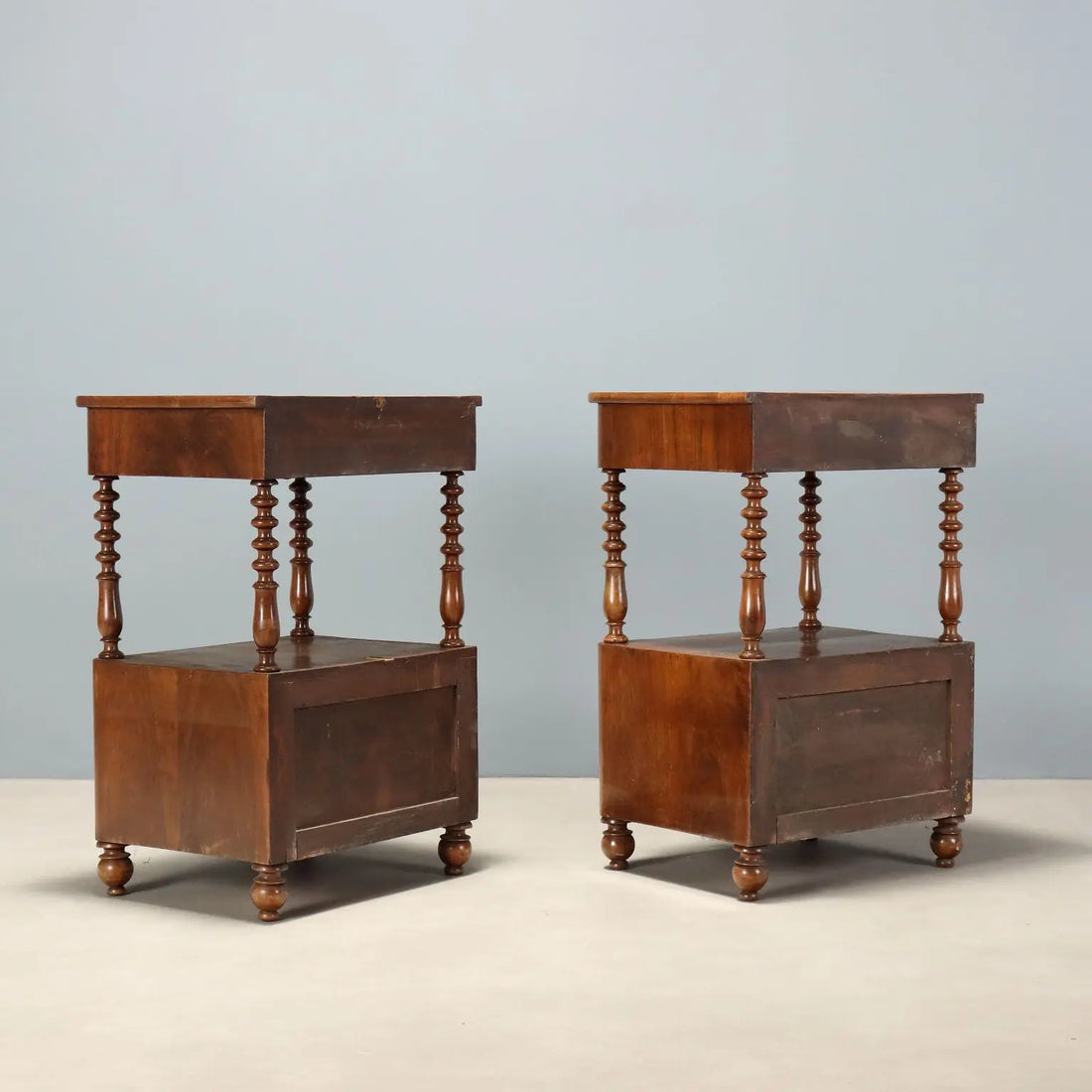 Pair of Louis Philippe Walnut Nightstands