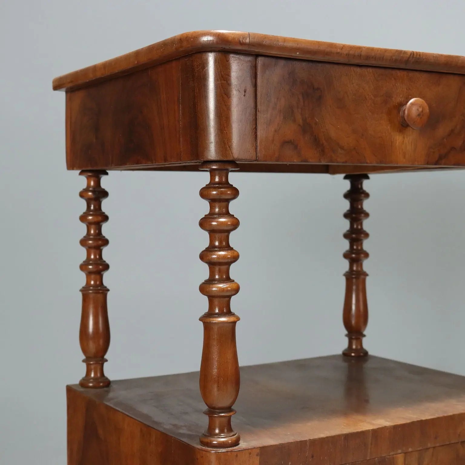 Pair of Louis Philippe Walnut Nightstands
