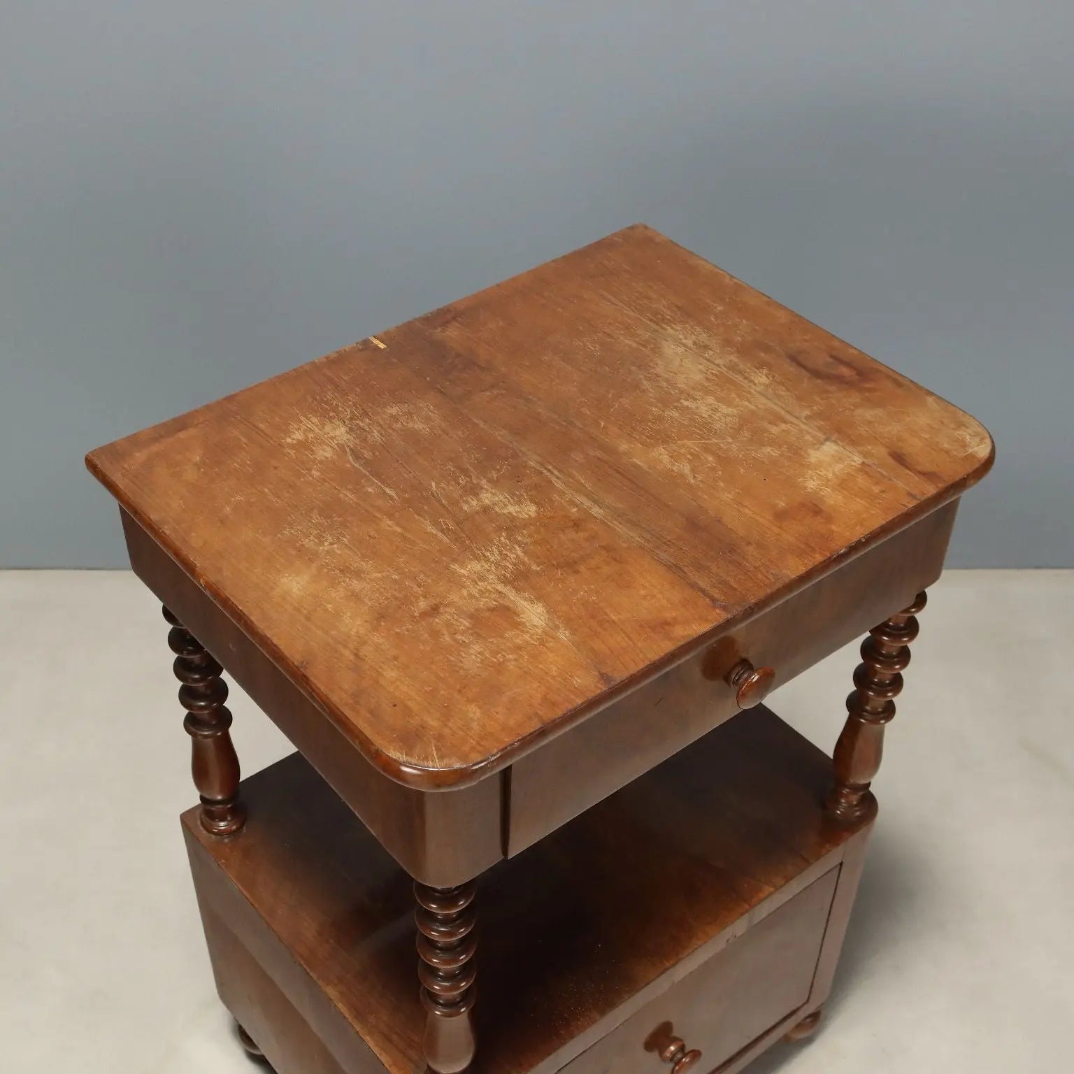 Pair of Louis Philippe Walnut Nightstands