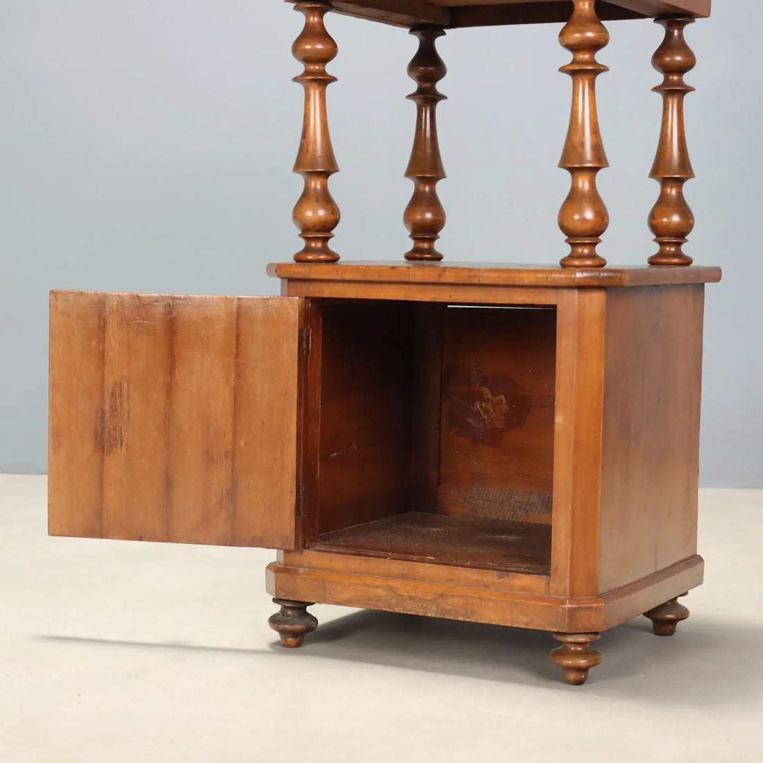 Antique Nightstand Louis Philippe Walnut Italy XIX Century
