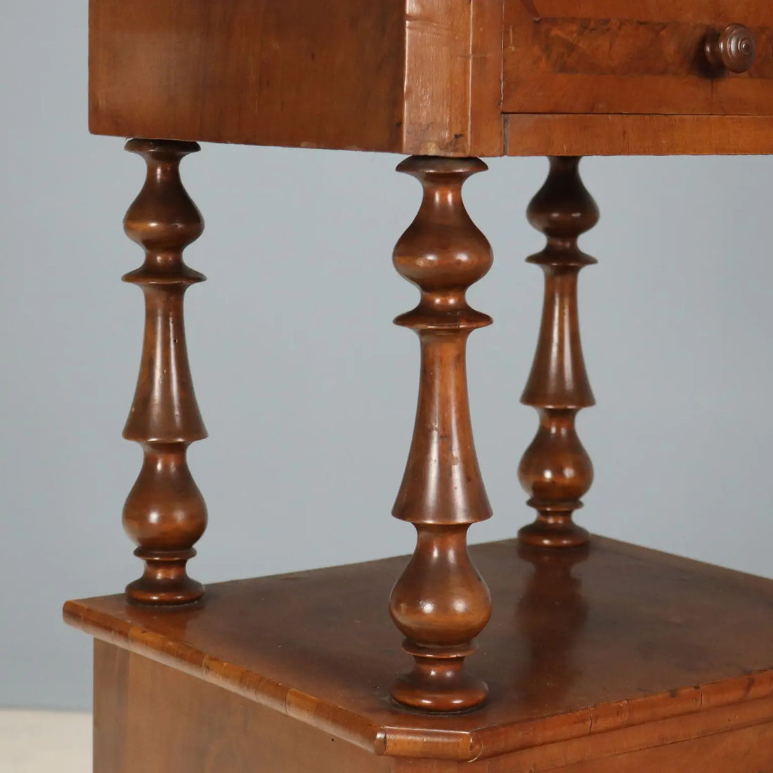 Antique Nightstand Louis Philippe Walnut Italy XIX Century