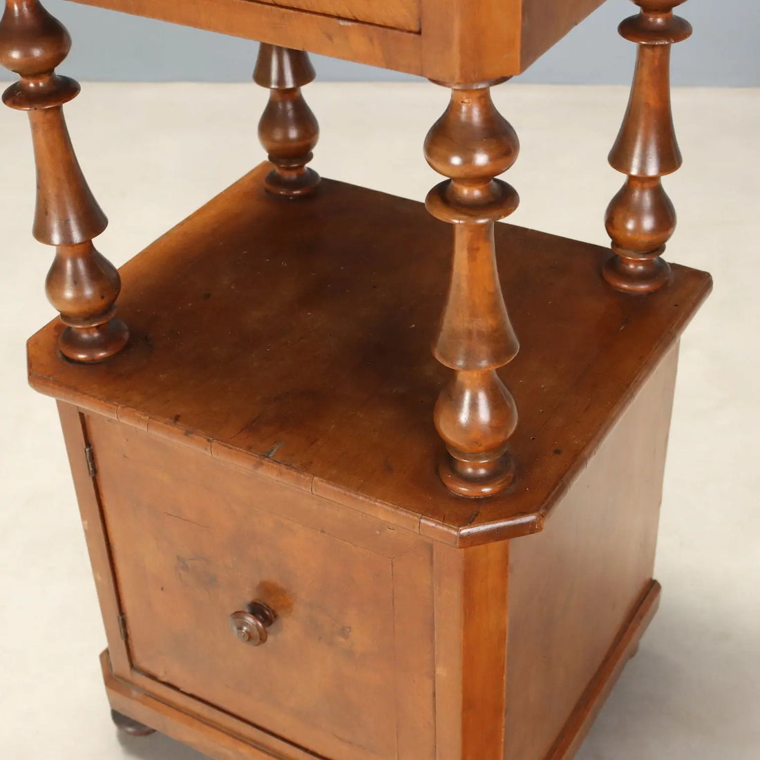 Antique Nightstand Louis Philippe Walnut Italy XIX Century