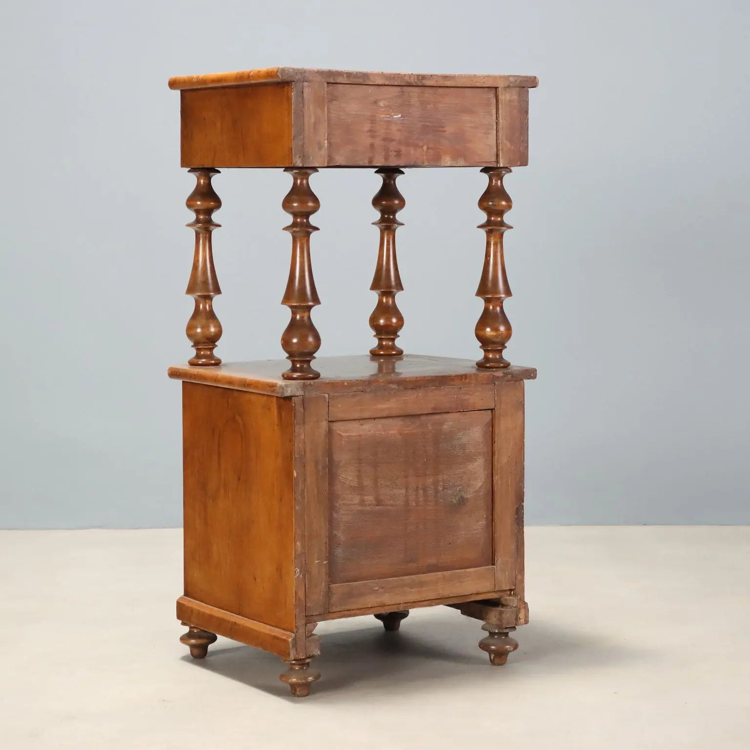 Antique Nightstand Louis Philippe Walnut Italy XIX Century