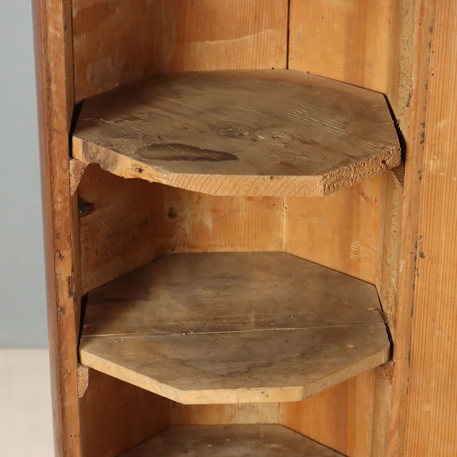 Antique Bedside Tables Column Shaped Walnut Italy XIX Century