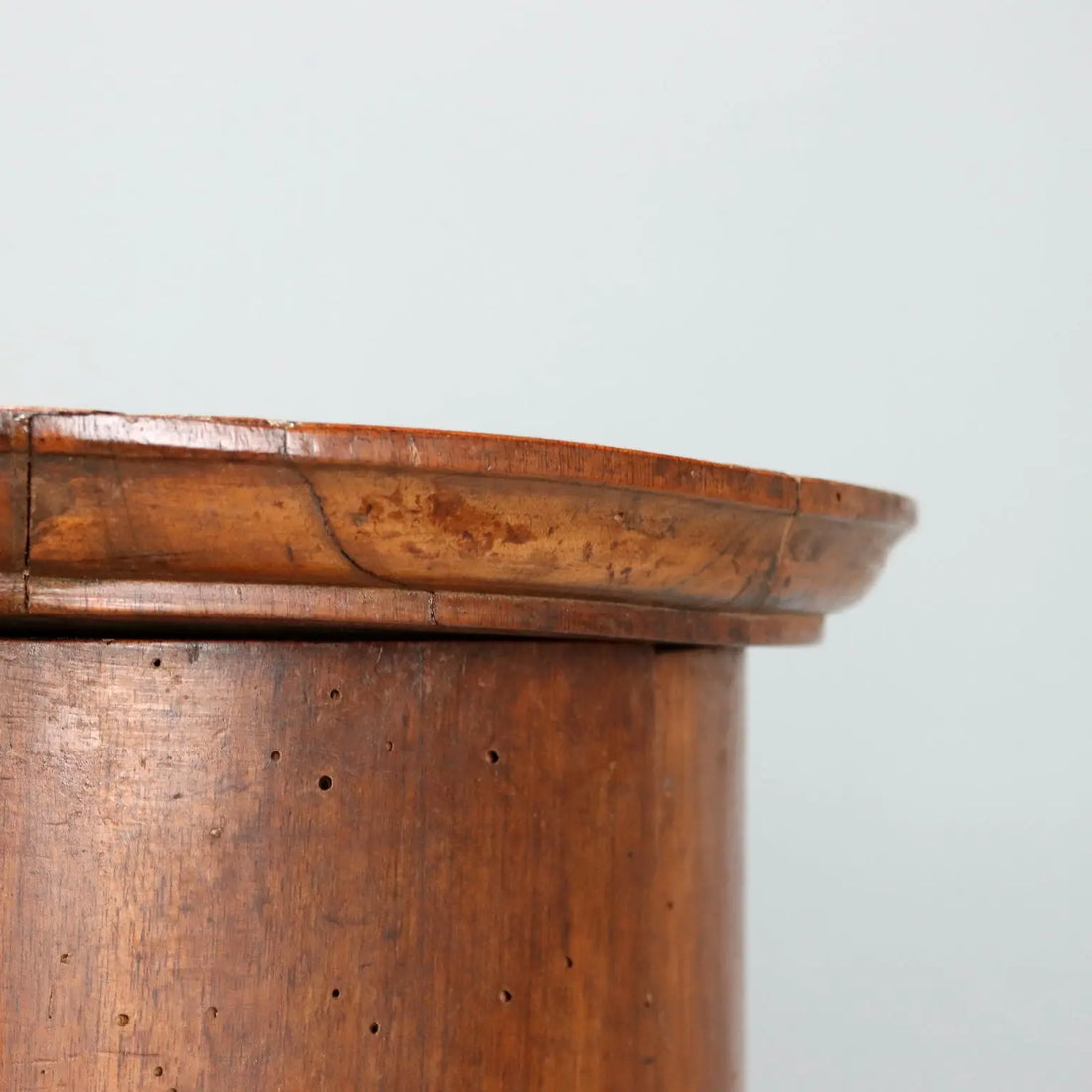 Antique Bedside Tables Column Shaped Walnut Italy XIX Century