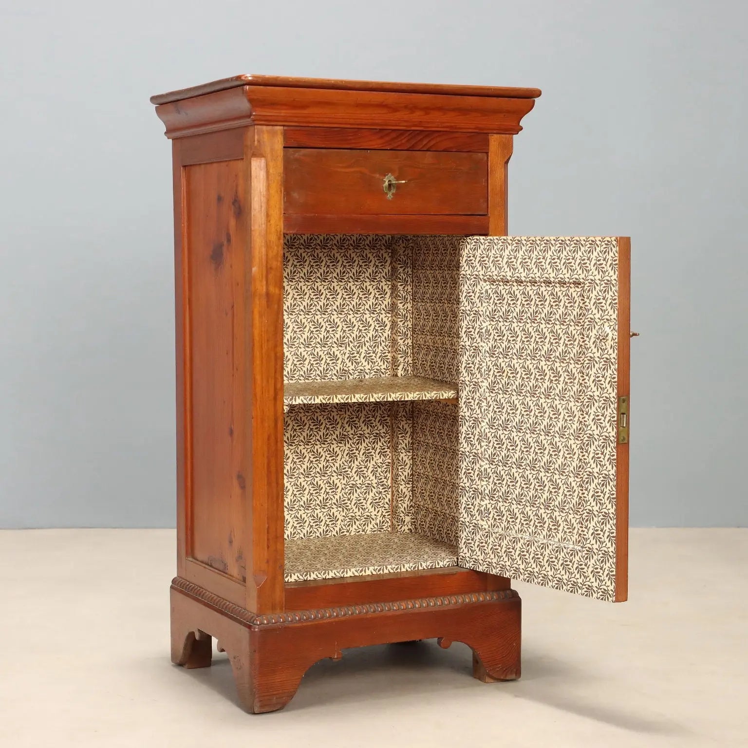 Larch Nightstand, Italy Late 19th Century