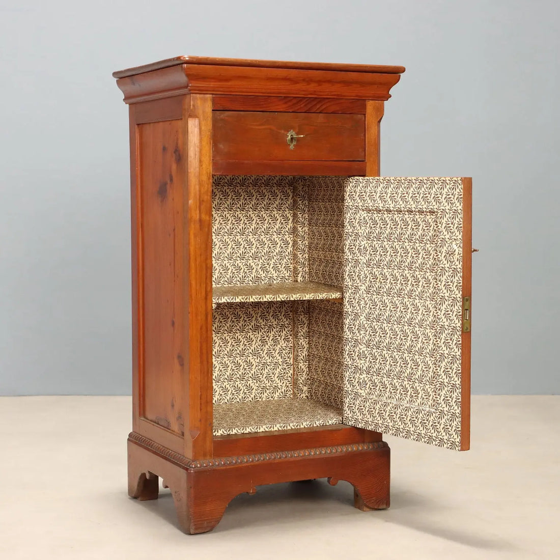 Larch Nightstand, Italy Late 19th Century