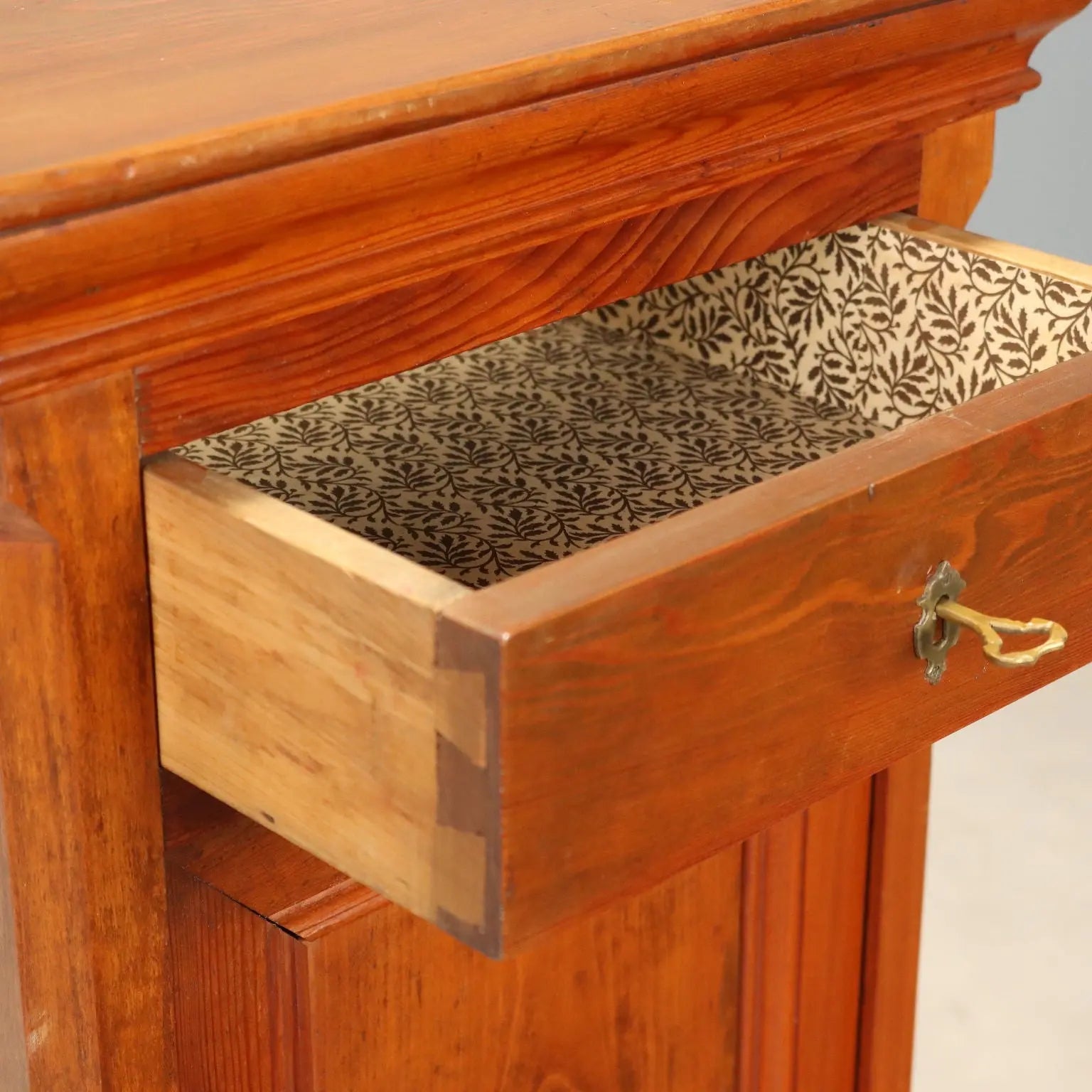 Larch Nightstand, Italy Late 19th Century
