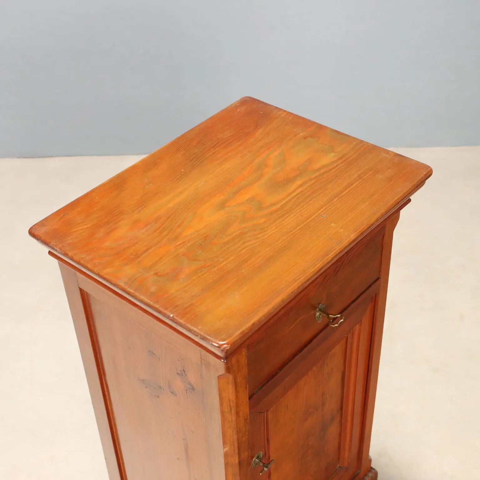 Larch Nightstand, Italy Late 19th Century